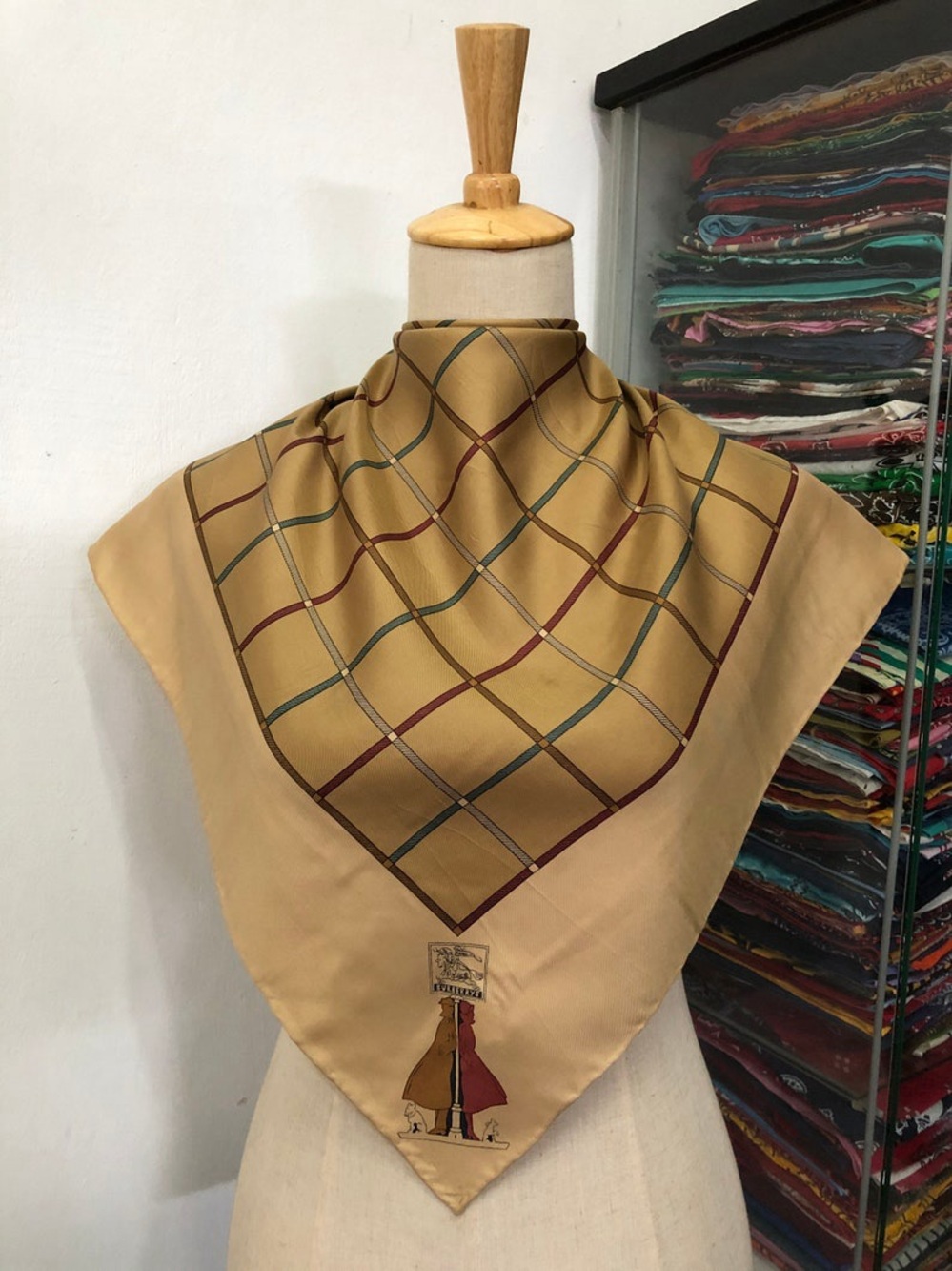 Authentic Vintage Burberrys Square scarf